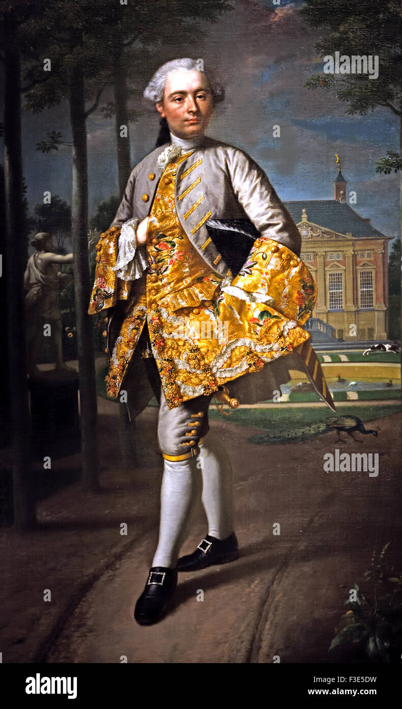 Portrait of Gerard Cornelis van Riebeeck 1755  Mattheus Verheyden 1700 - 1777 Dutch Netherlands Stock Photo
