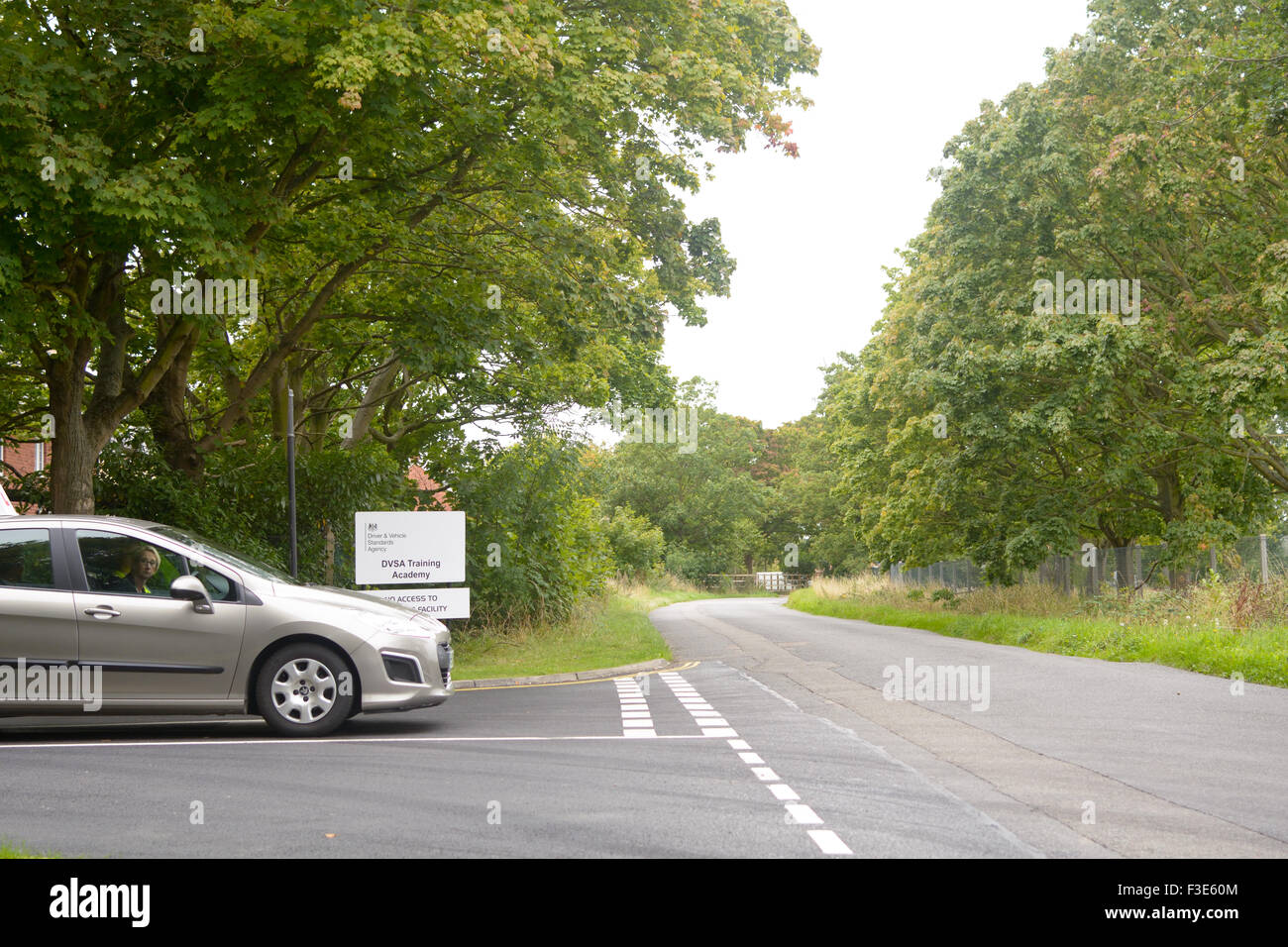 Driver starting their driving test at DVSA Training Academy in ...