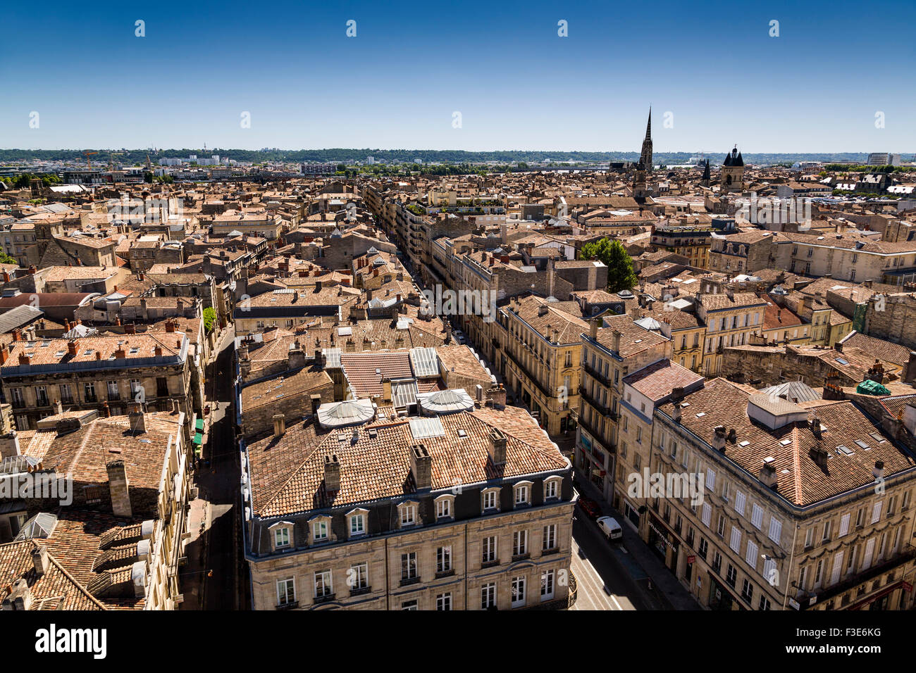 Panoramic view Bordeaux Gironde Aquitaine France Europe Stock Photo