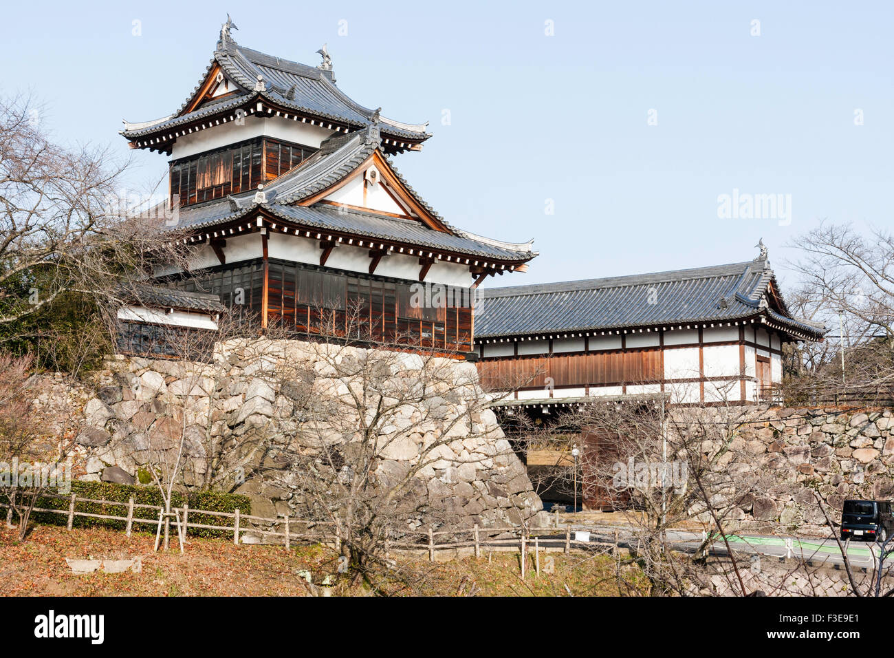 Japan, YamatoKoriyama castle. Otemon gatehouse, yaguramon, gate with