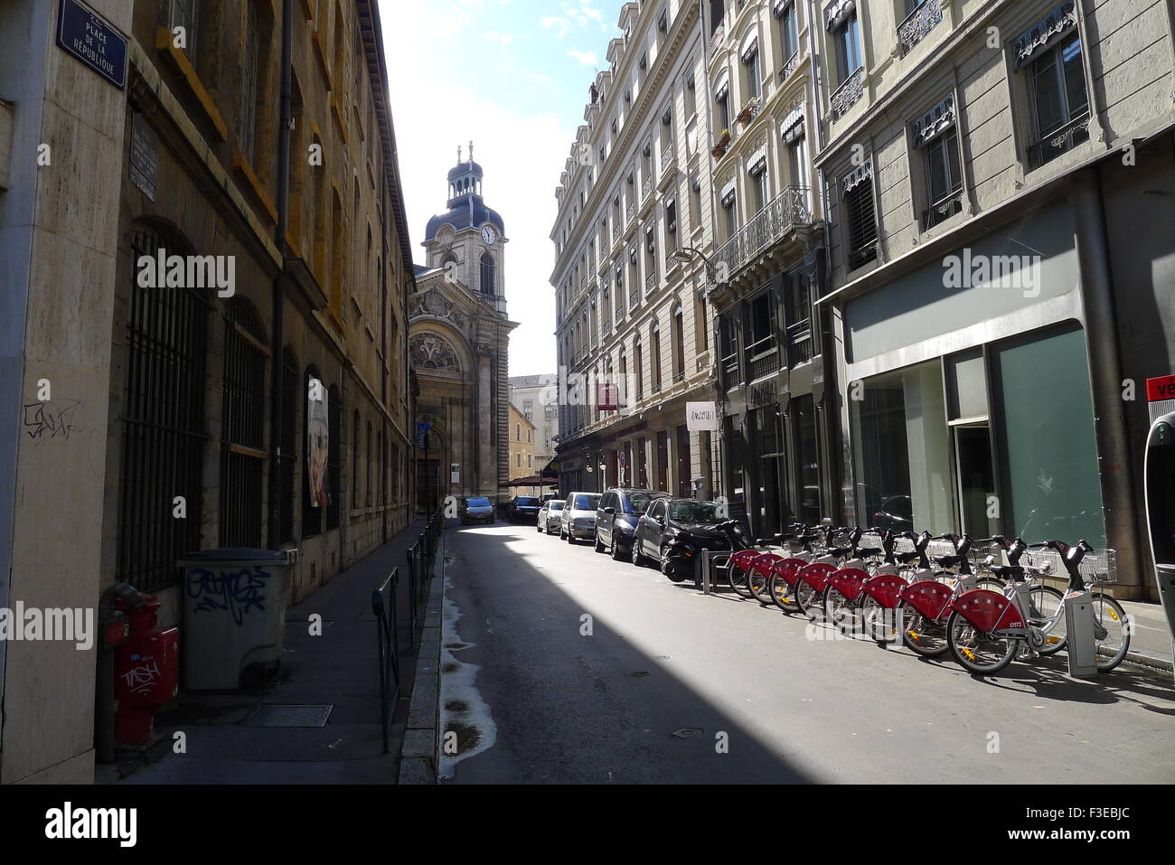 Rue Bellecordière in Lyon, France Stock Photo