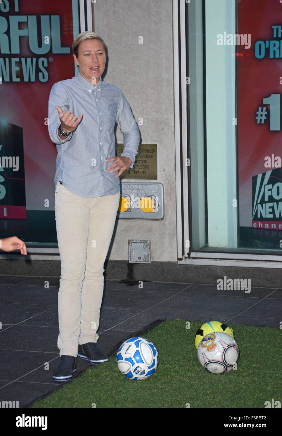 New York, NY, USA. 6th Oct, 2015. Abby Wambach out and about for