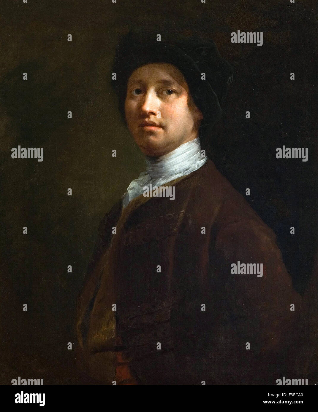 Sir Joshua Reynolds - Self Portrait as a Young Artist Stock Photo - Alamy