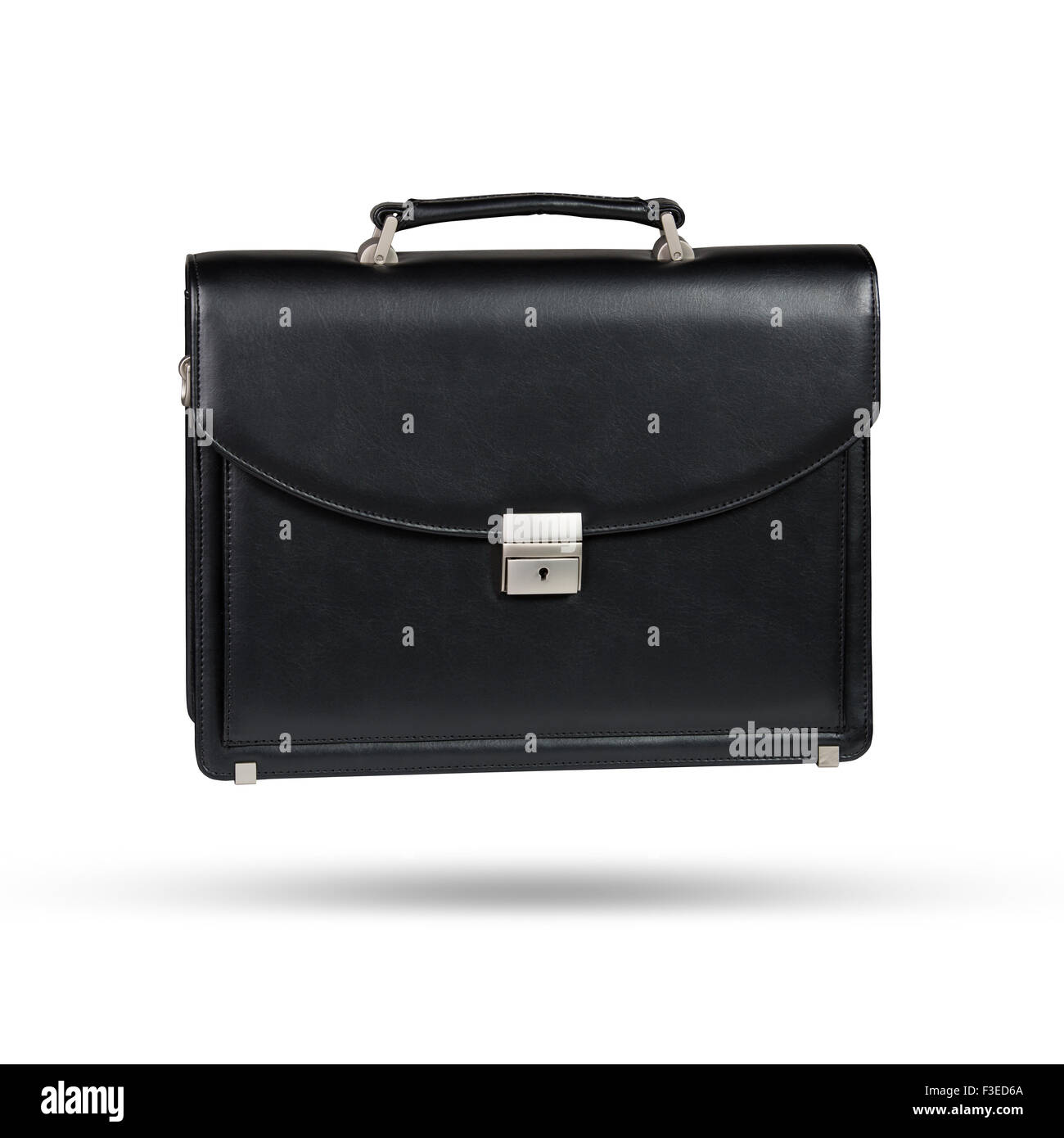 Black leather briefcase Stock Photo Alamy
