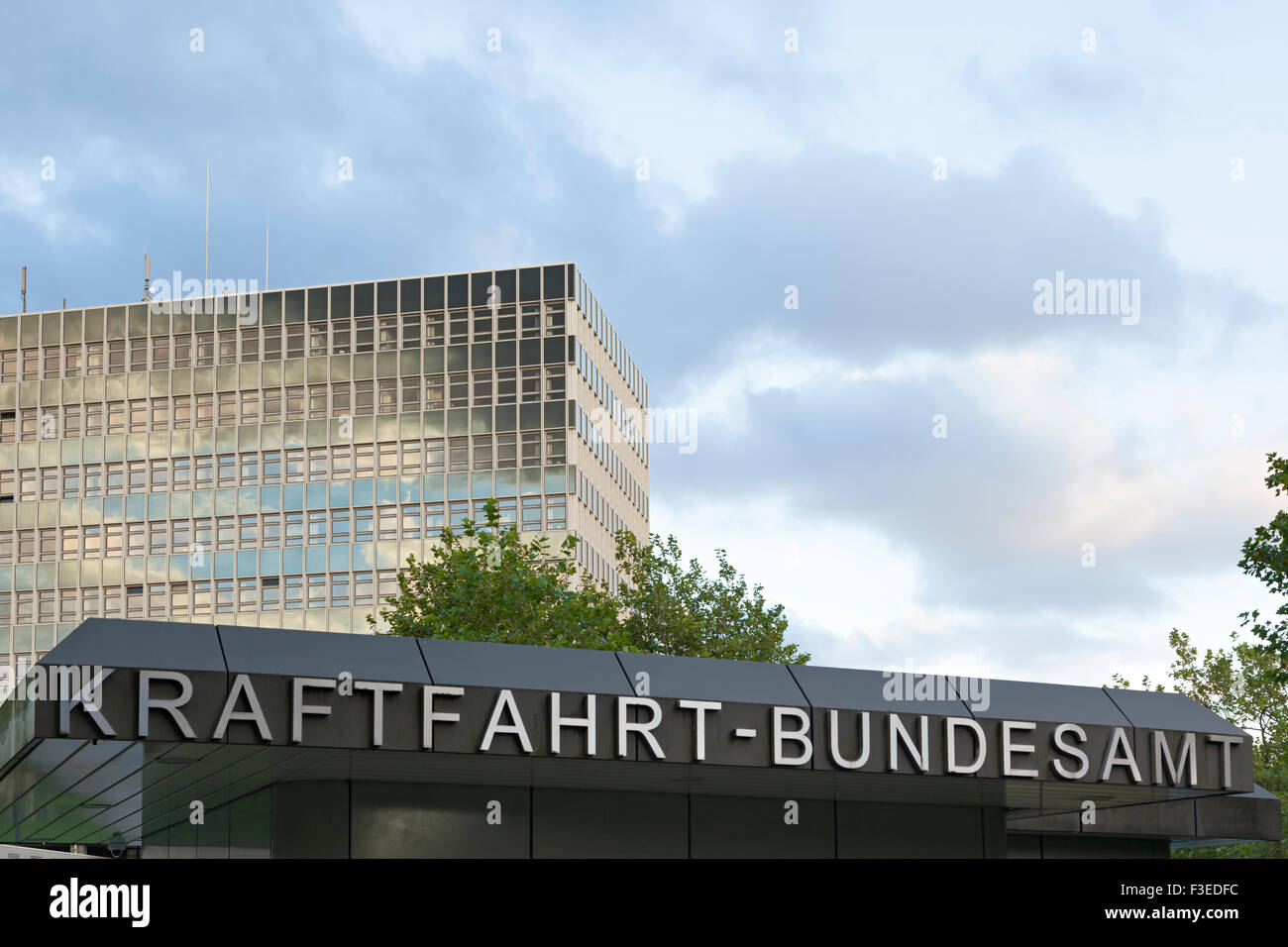 Building of the Federal german traffic authority, the Kraftfahrt-Bundesamt, at Flensburg Stock Photo