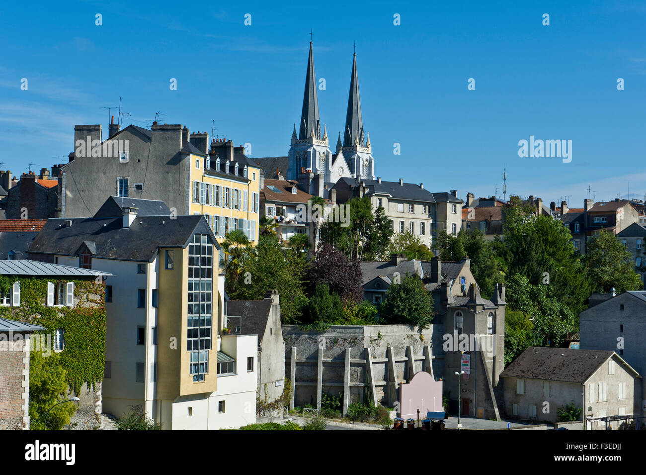 Buildings in Pau, Pyrenees Atlantiques, France Stock Photo