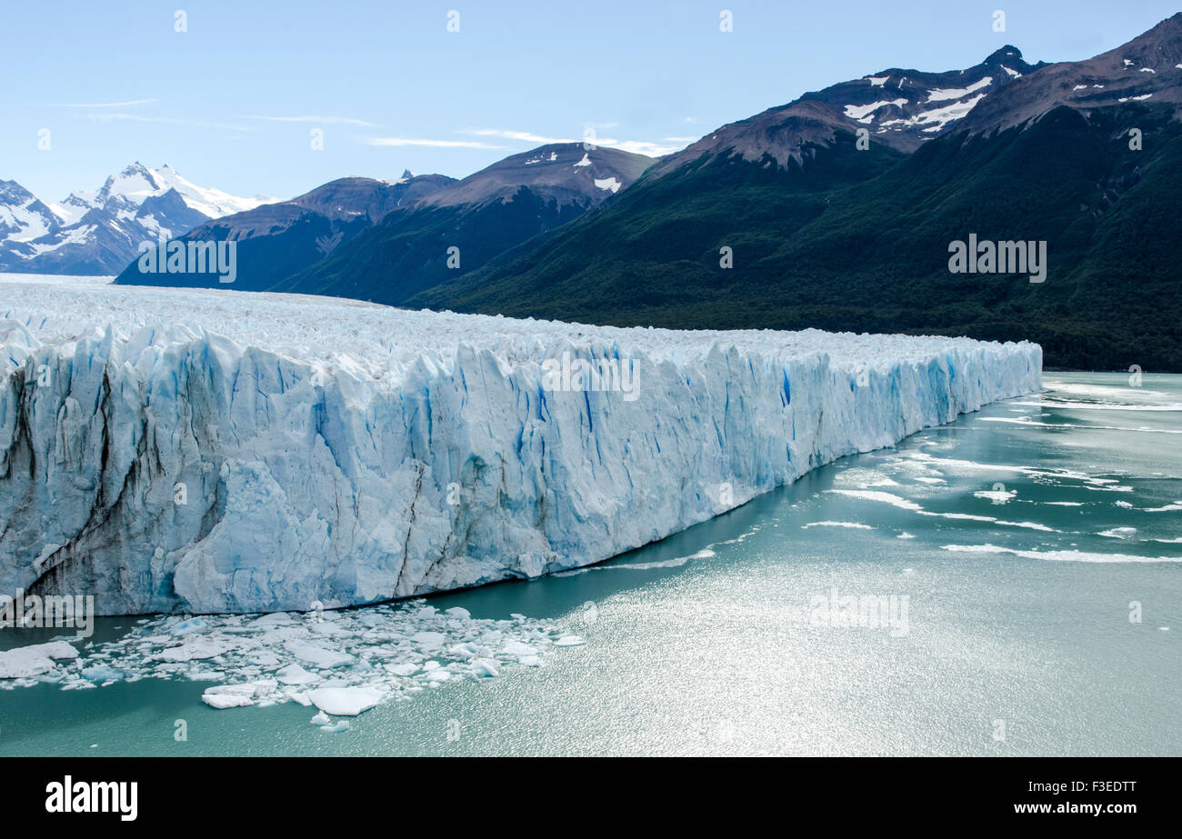 Perito Moreno glacier ice cliffs, Perito Moreno National Park, Patagonia, Argentina, South America Stock Photo