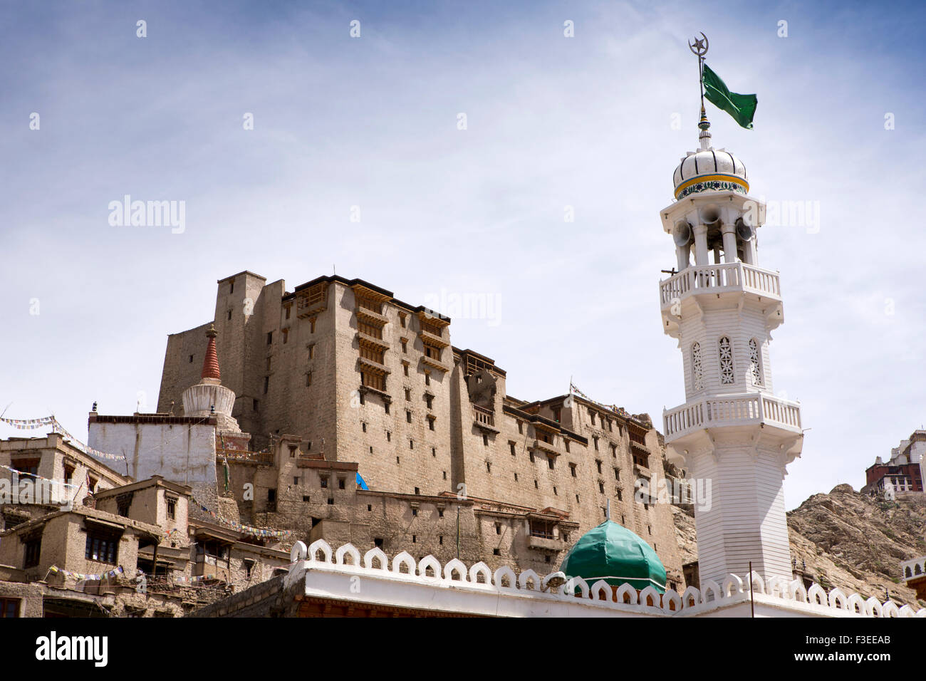 India, Jammu & Kashmir, Ladakh, Leh, Old Town, Palace and Jamia Masjid