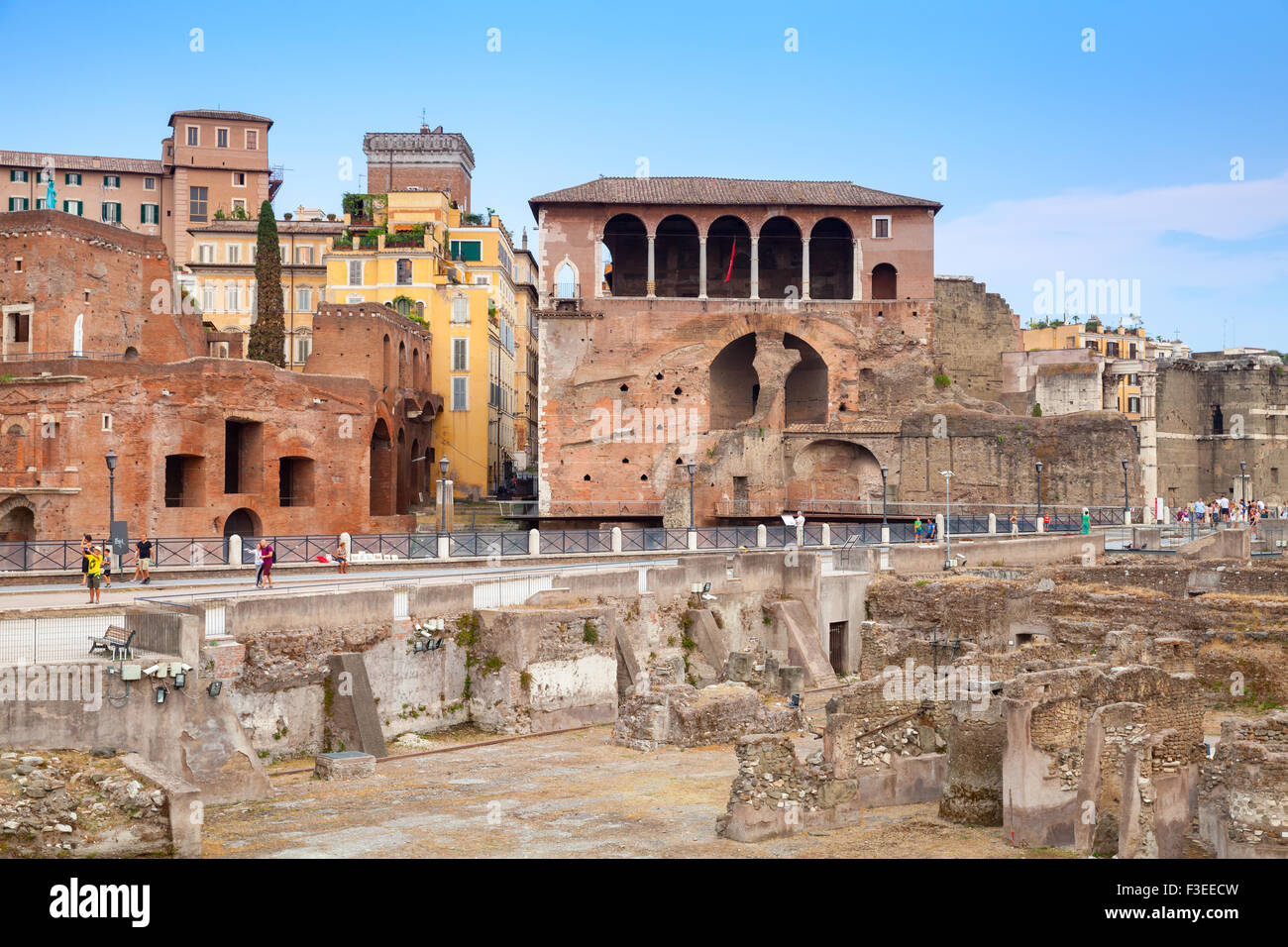Remains of Imperial forums in Rome.Italy Stock Photo