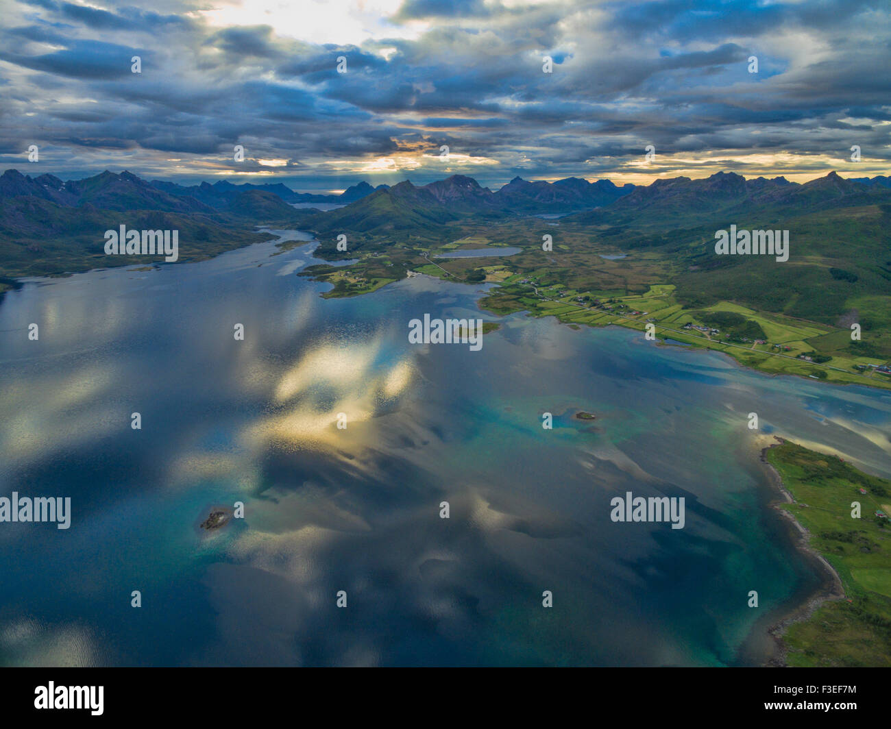 Aerial view of Vesteralen islands, arctic Norway Stock Photo - Alamy