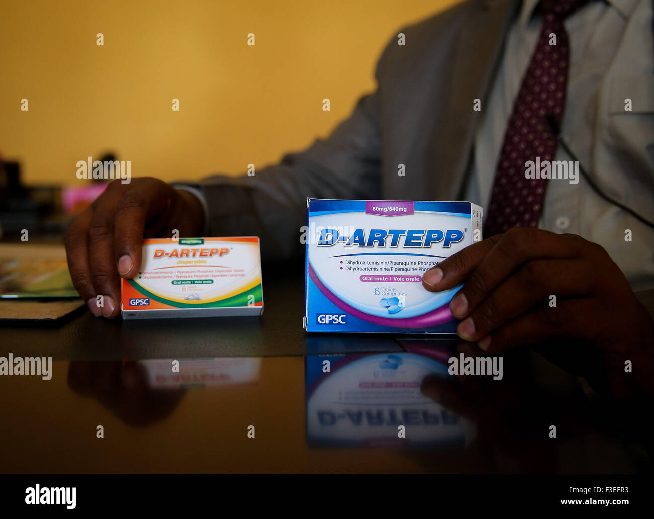 Nairobi, Kenya. 6th Oct, 2015. Waqo Erjesa, head of malaria control