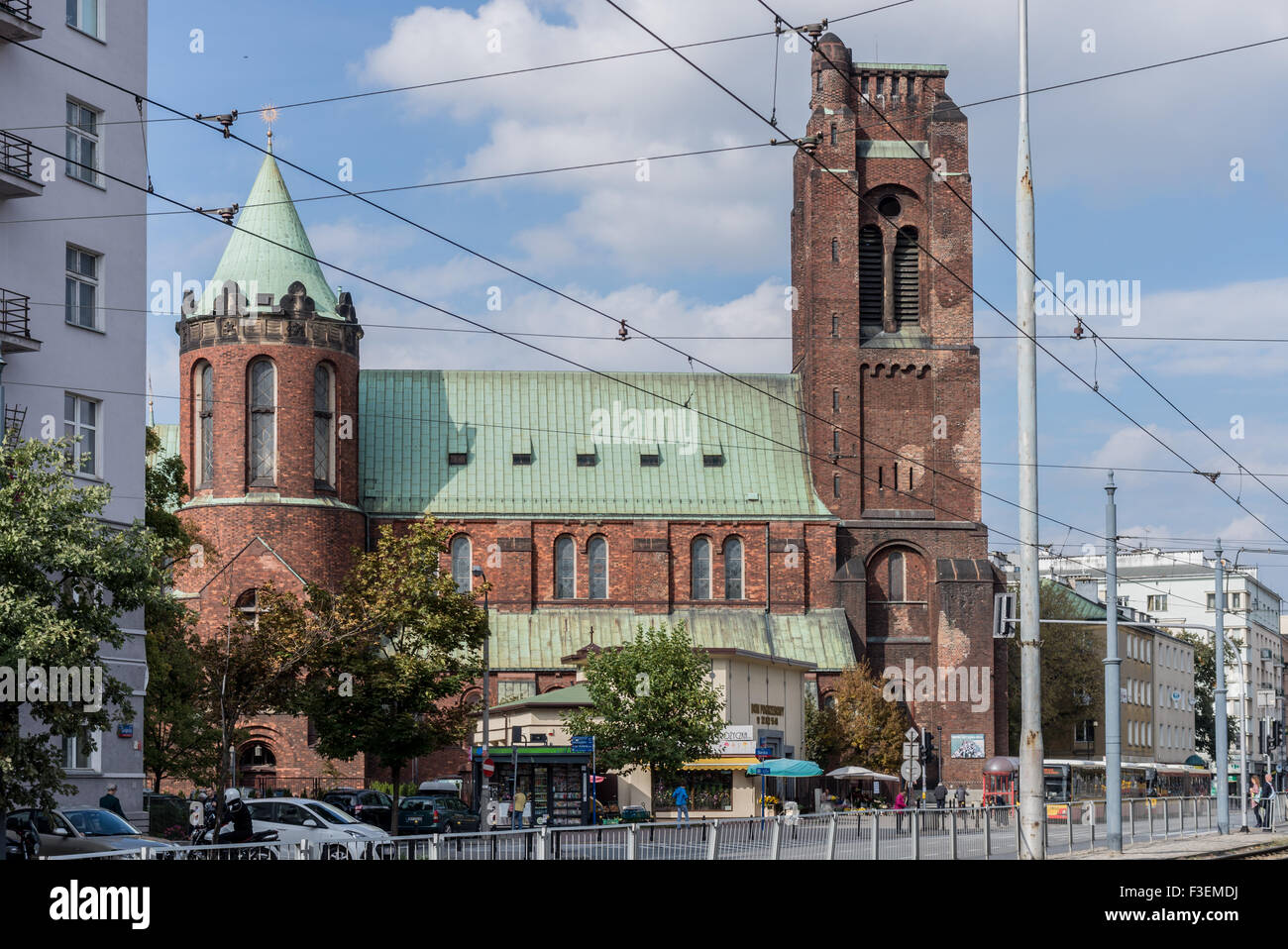 Roman Catholic church of the Immaculate Conception of the Blessed Virgin Mary, Warsaw, Poland Stock Photo