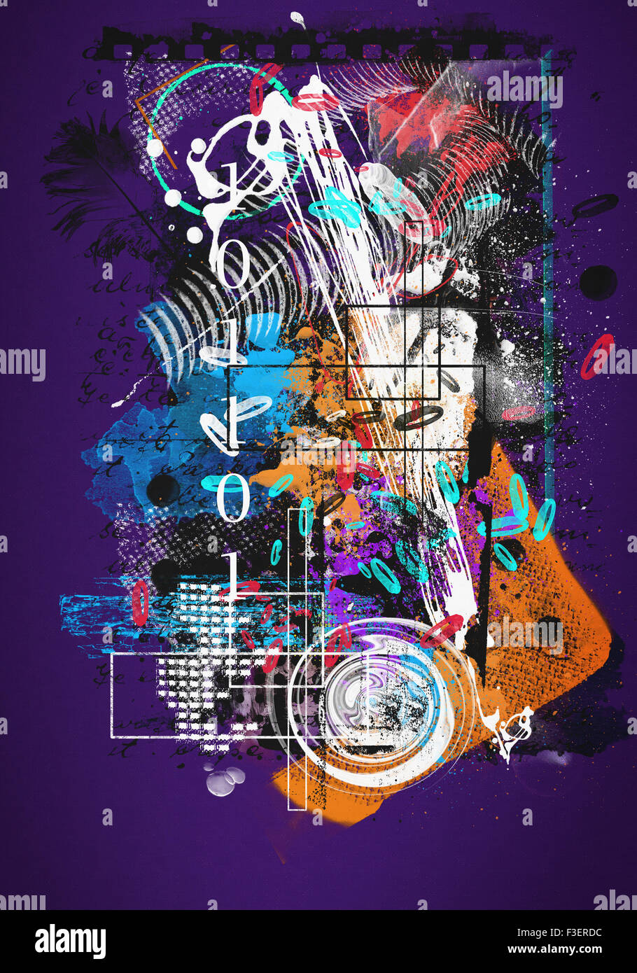 Colorful abstract art collage background hi-res stock photography and ...
