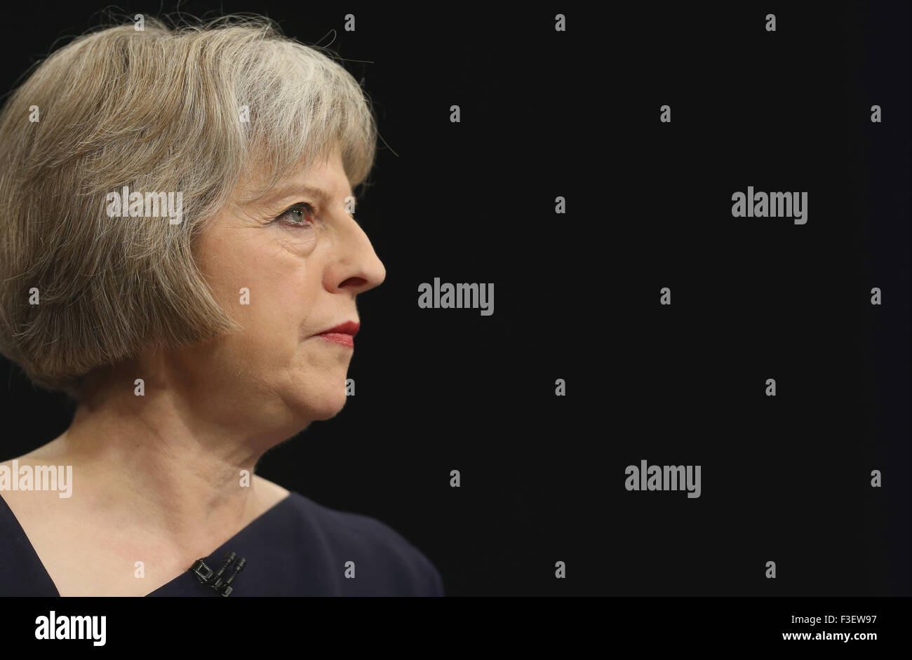 Manchester, UK. 6th October, 2015. Theresa May Mp Home Secretary Conservative Party Conference 2015 Manchester Central, Manchester, England 06 October 2015 Addresses The Conservative Party Conference 2015 At Manchester Central, Manchester Credit:  Allstar Picture Library/Alamy Live News Stock Photo