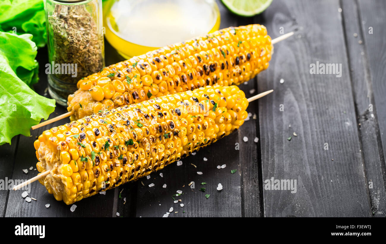 Delicious grilled corn Stock Photo - Alamy