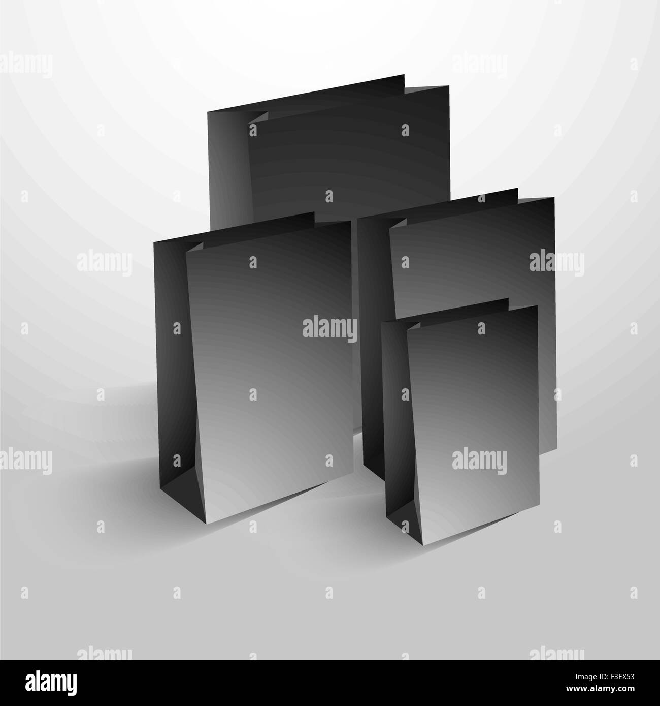 White shopping bag 3d Black and White Stock Photos & Images - Alamy