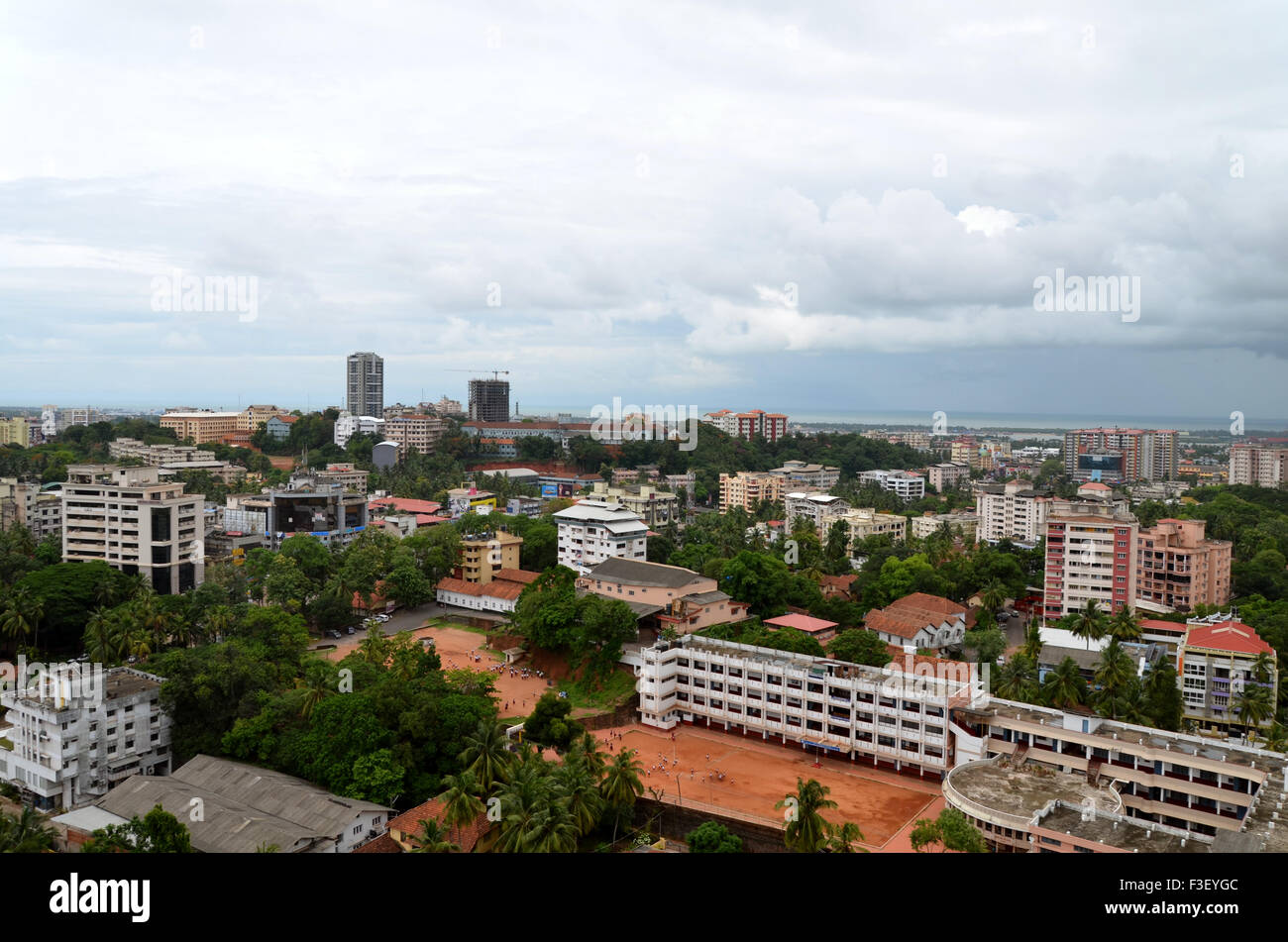 Mangalore City Aerial View Stock Photo