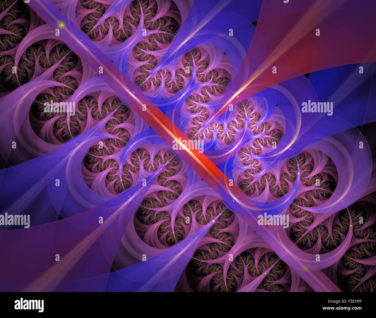 Computer rendered 3d abstract fractal illustration background for