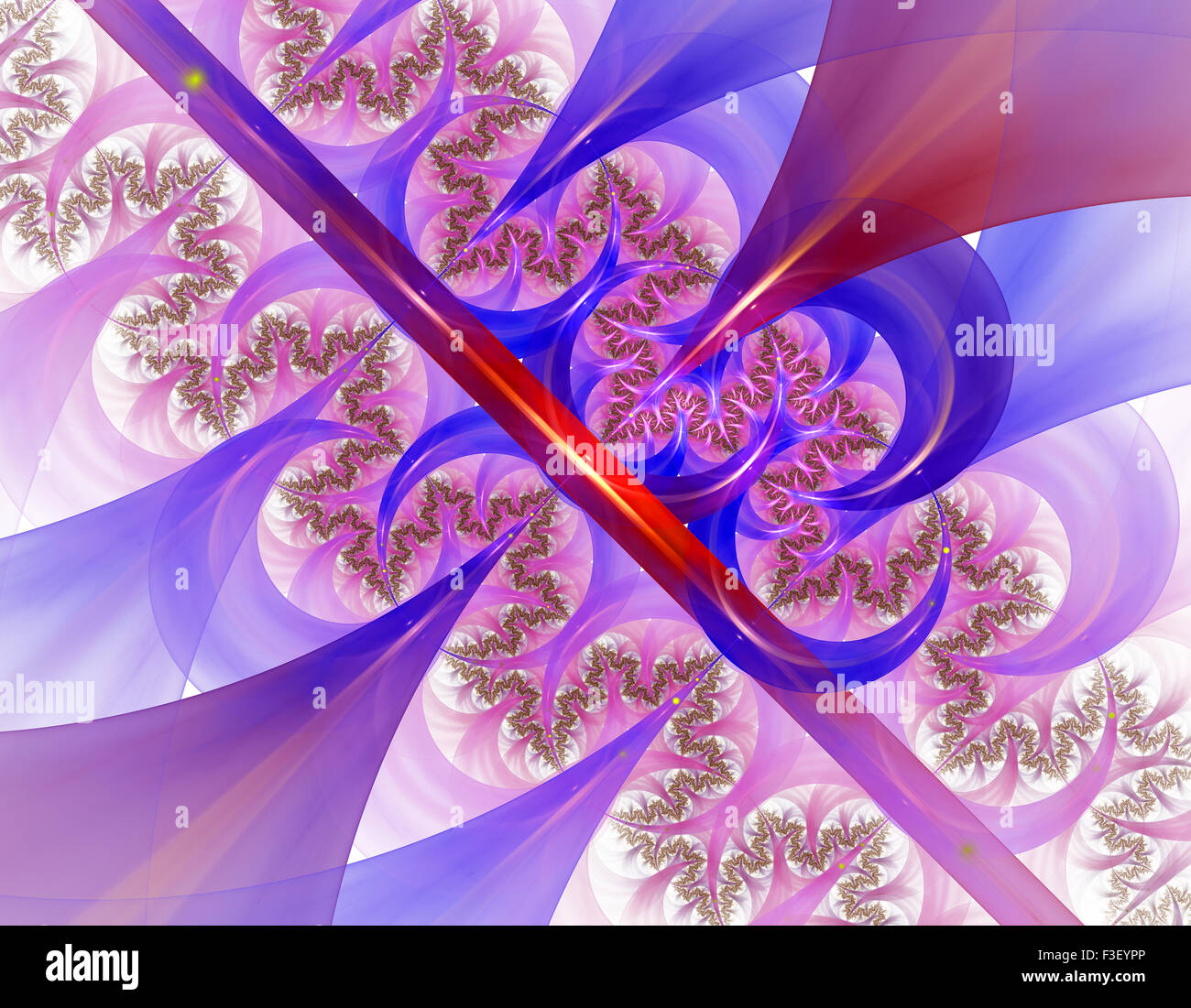 Computer rendered 3d abstract fractal illustration background for