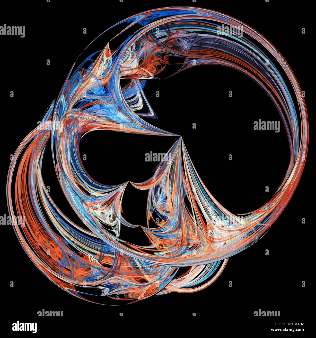 Computer rendered 3d abstract fractal illustration background for creative design Stock Photo