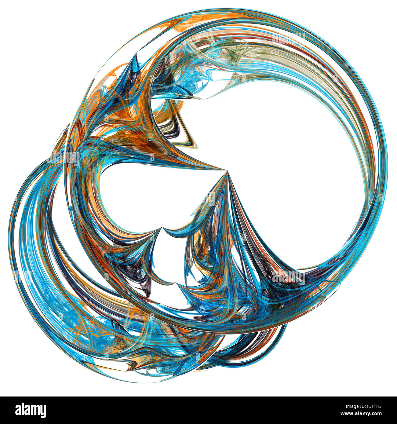 Computer rendered 3d abstract fractal illustration background for creative design Stock Photo