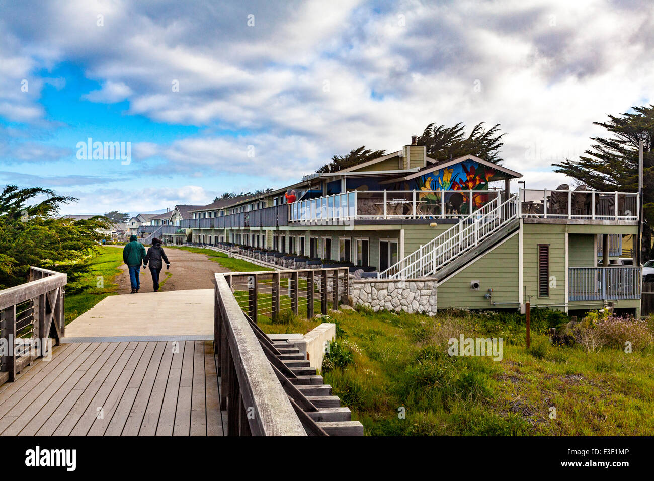 The Motel in Fort Bragg California Stock Photo Alamy