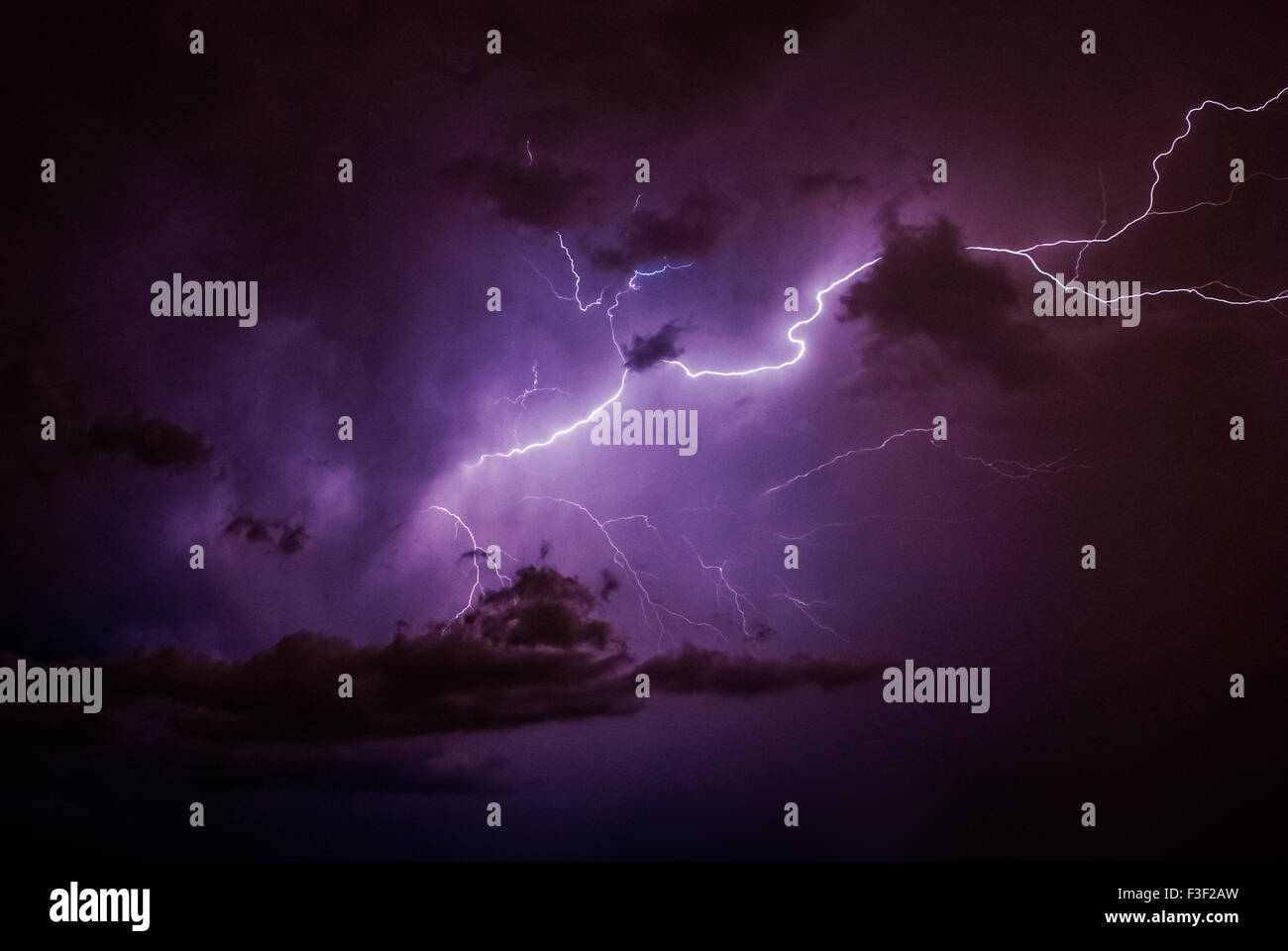 Lightning, Weather and Storms in night skies Stock Photo Alamy