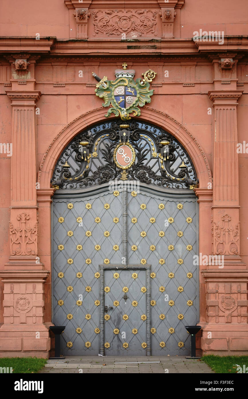 Entrance Electoral Palace Mainz Stock Photo