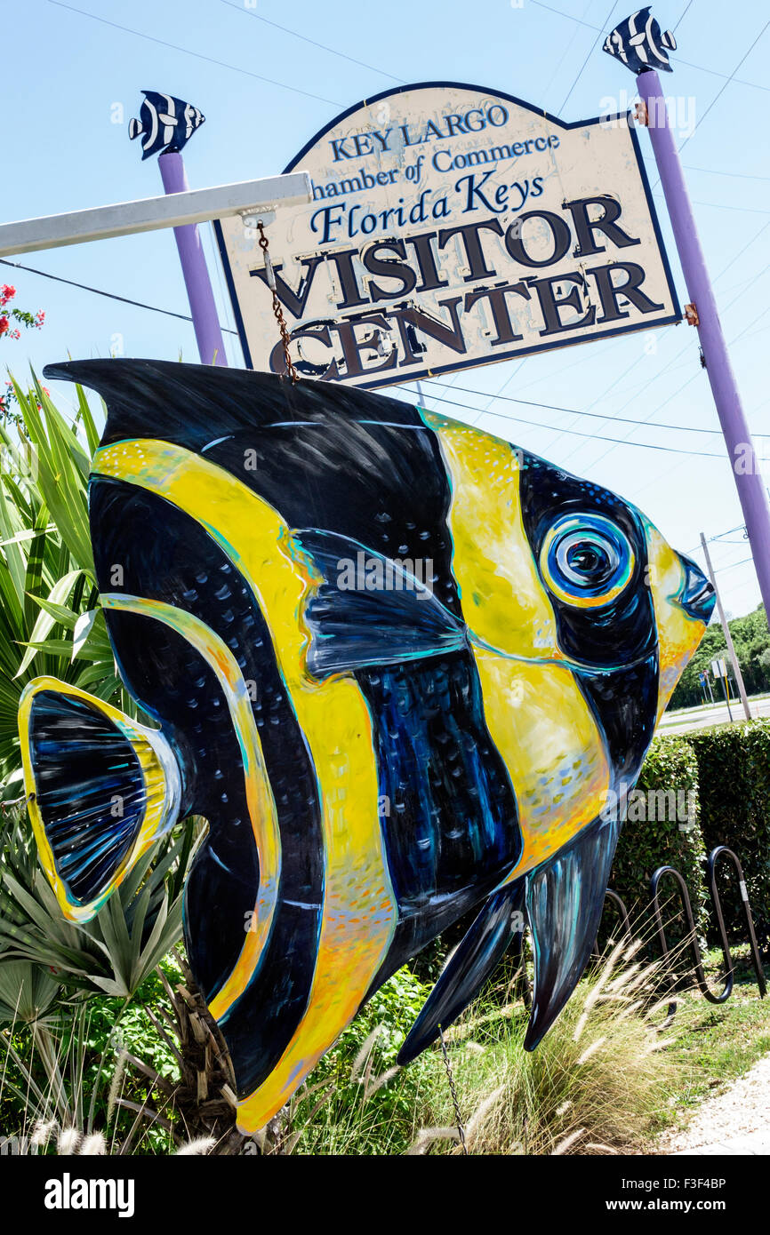 Key Largo Florida Keys,Visitor Center,centre,sign,chamber of commerce,sculpture,fish,FL150508003