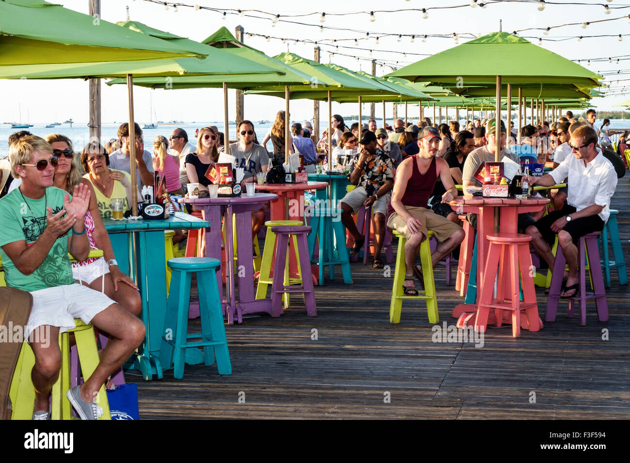 Florida keys key west sunset pier restaurant hires stock photography and images Alamy