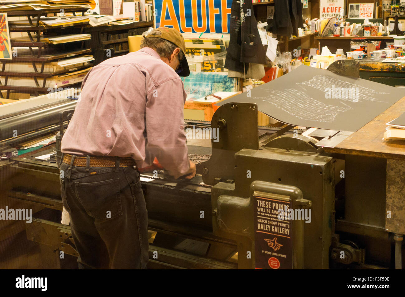 Hatch show print shop in Nashville Tennessee Stock Photo Alamy
