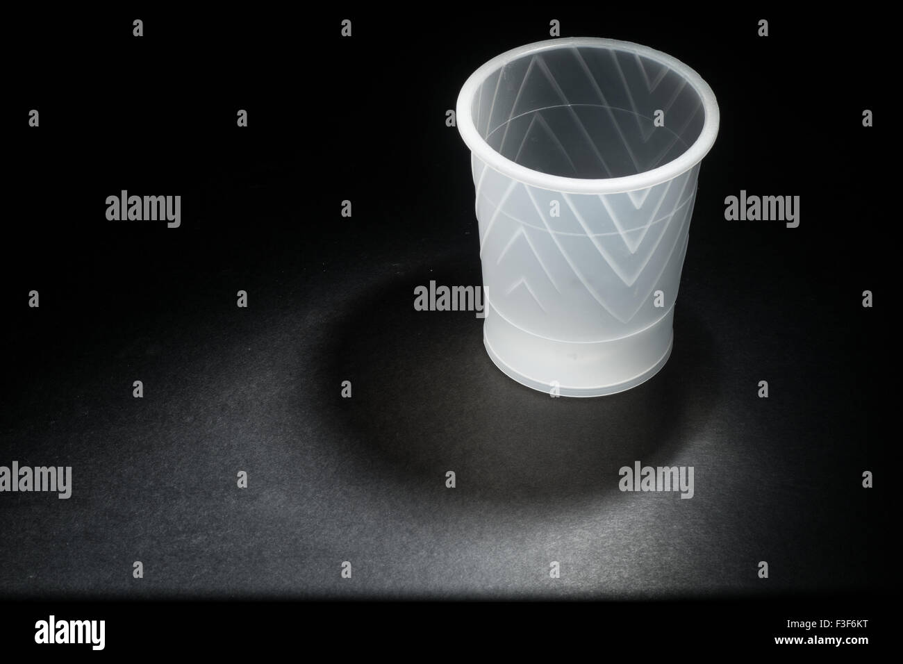 a close up of a plastic cup used to be instant cup noddle Stock Photo