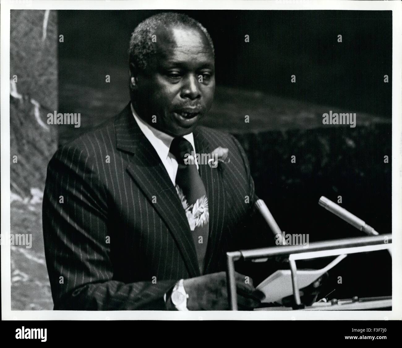 1981 - Fall 1981The United Nations New York The President of Kenya Mr. Daniel Arap Moi addressed the thirty sixth General Assembly. © Keystone Pictures USA/ZUMAPRESS.com/Alamy Live News Stock Photo