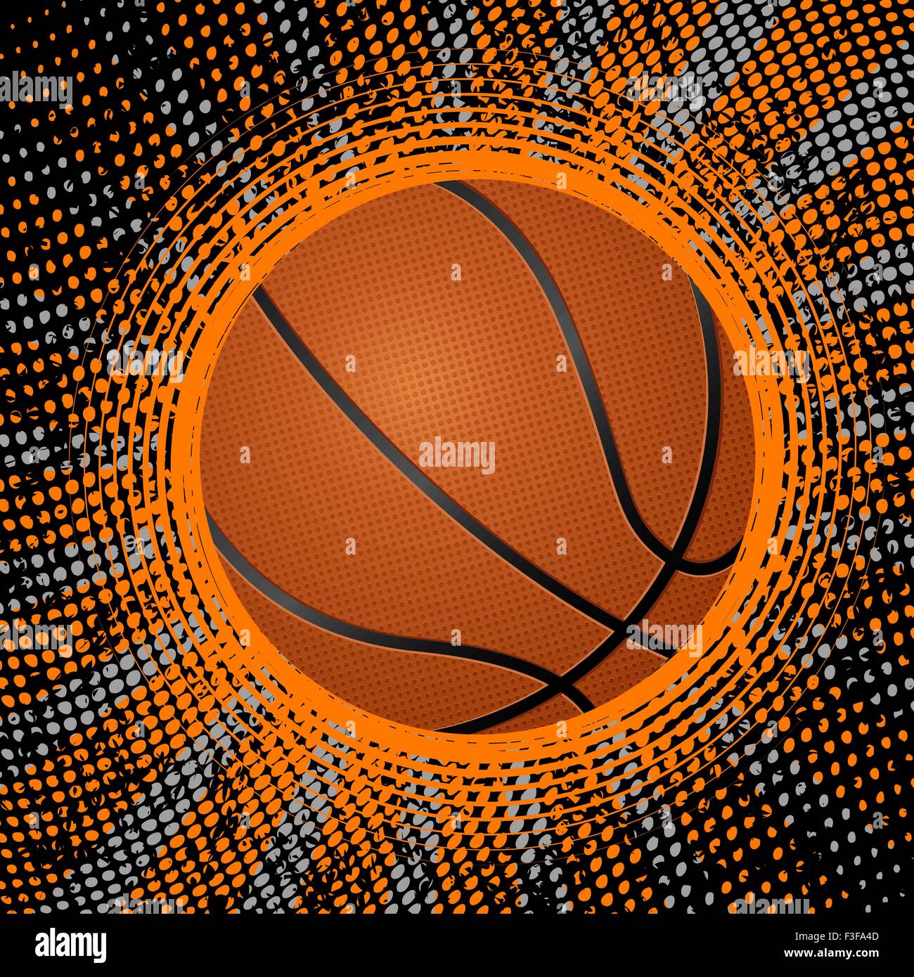 Abstract grunge basketball background. Vector illustration Stock Vector