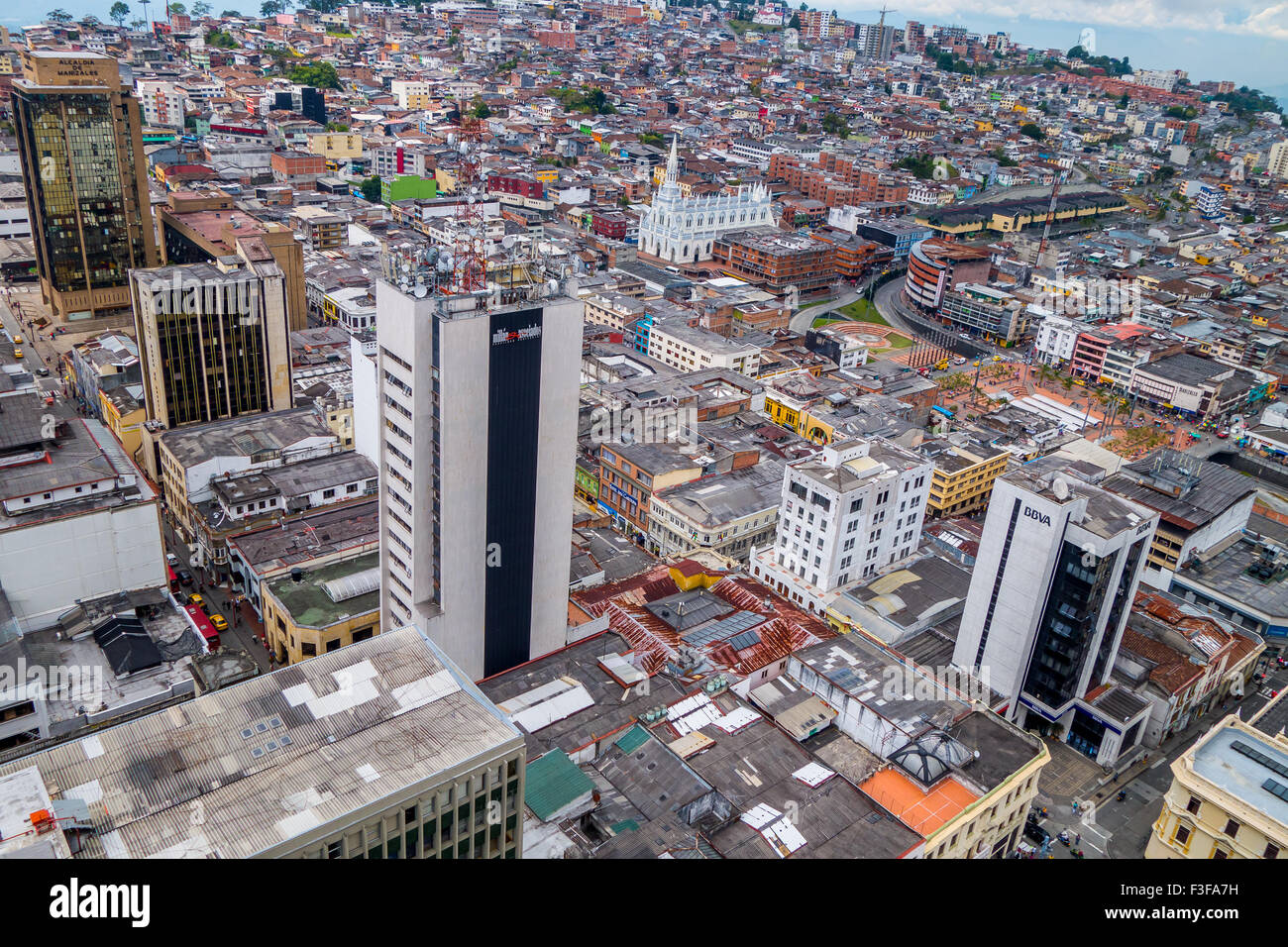 Manizales city in Colombia Stock Photo