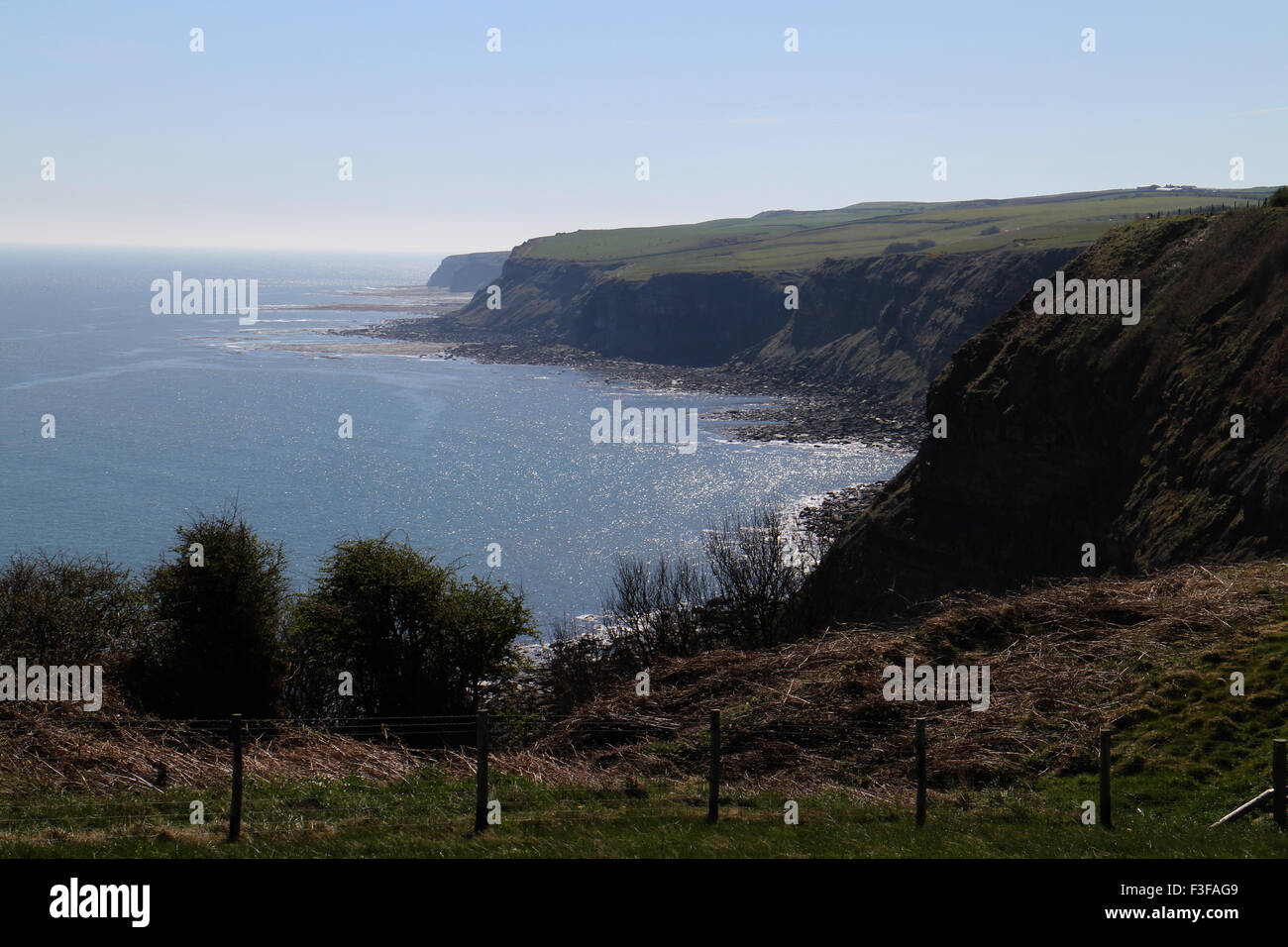 cleveland way coastal path North Yorkshire uk Stock Photo