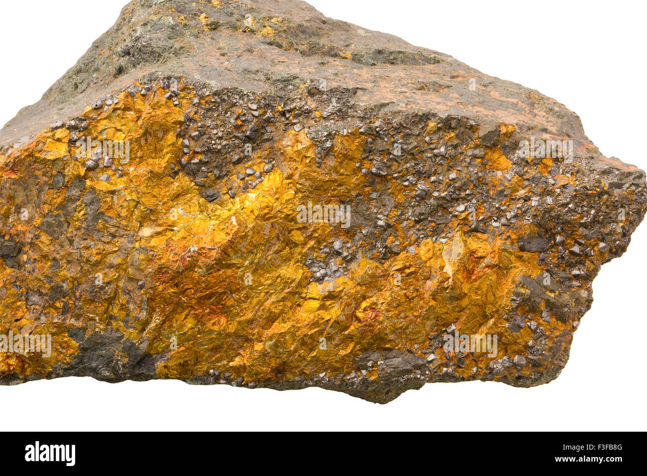 Copper ore (chalcopyrite) Stock Photo