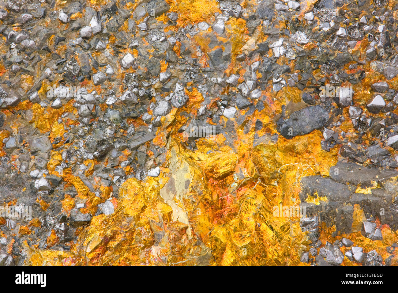 Copper ore (chalcopyrite) Stock Photo
