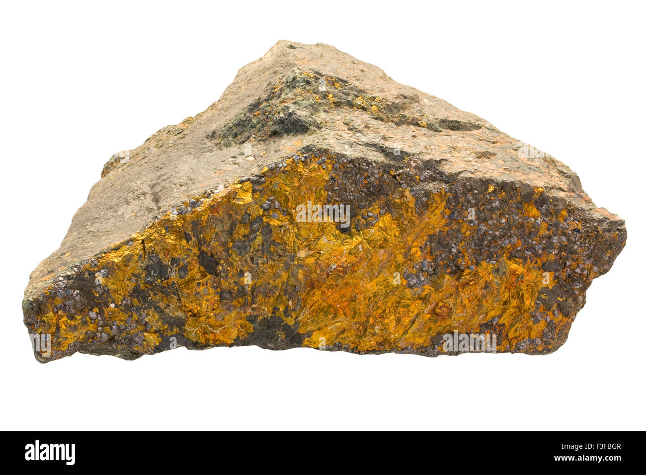Copper ore (chalcopyrite) Stock Photo