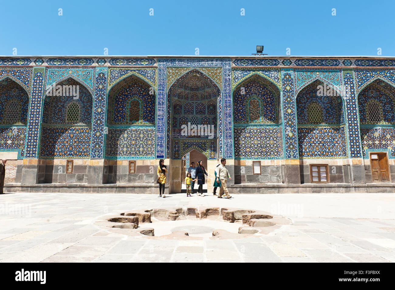 Inner courtyard of Safi-ad-Din Ardabili Mausoleum, Ardabil, Iran Stock Photo