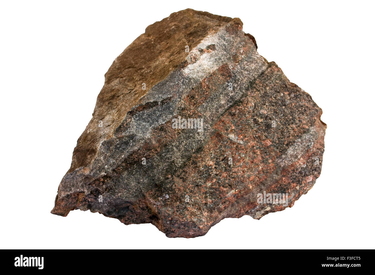 Fenite (altered country rock around alkaline magmatic intrusions) Stock Photo