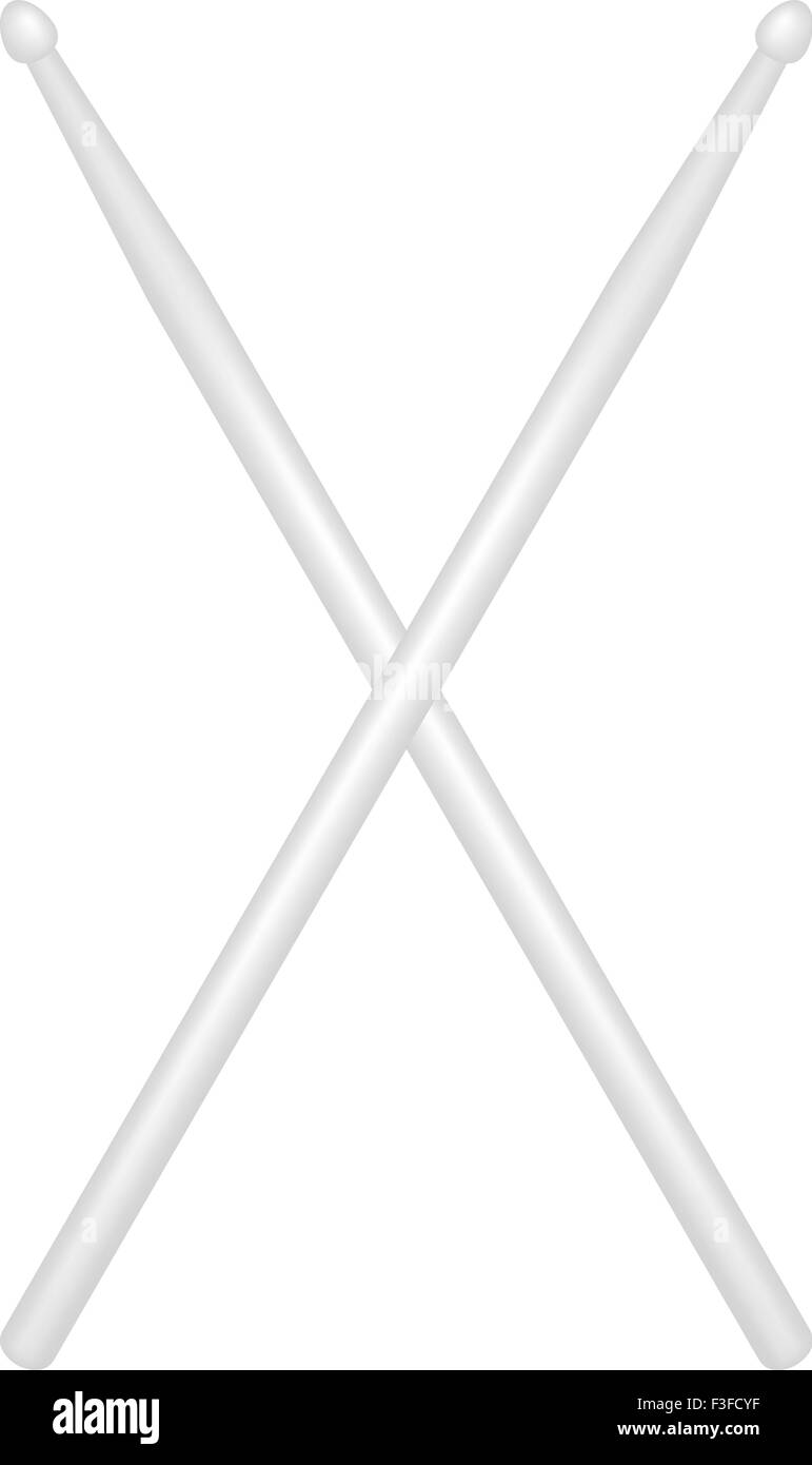 Drumsticks Crossed Black And White