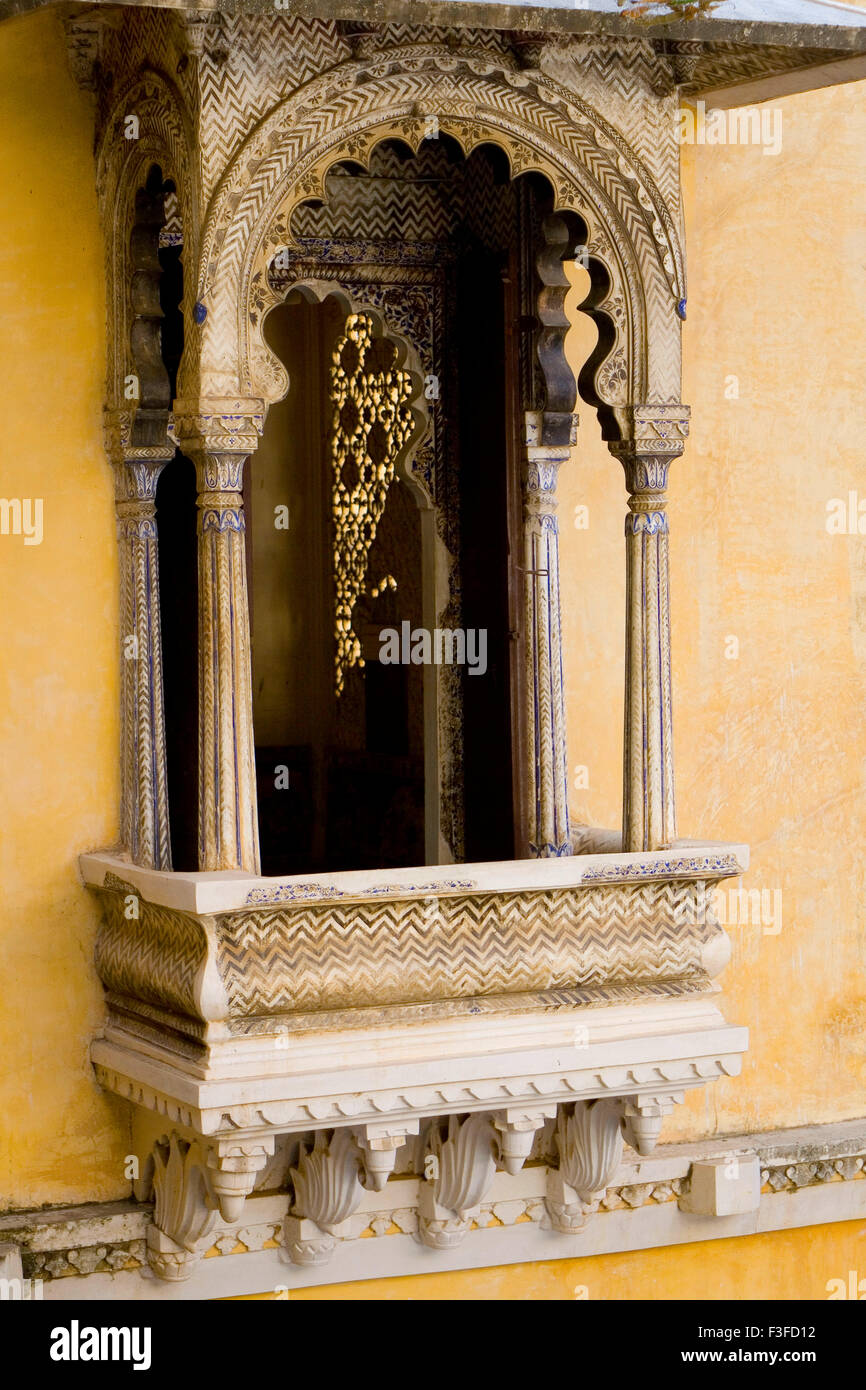 Balcony of Bagore ki haveli ; Udaipur ; Rajasthan ; India Stock Photo ...