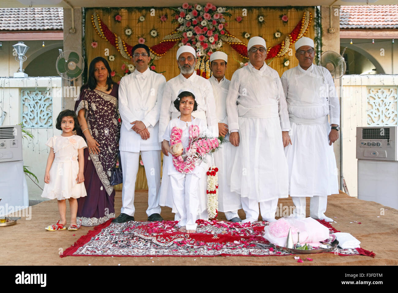 Ritual ; Parsi Navjot a thread ceremony ; India MR735 Stock Photo Alamy