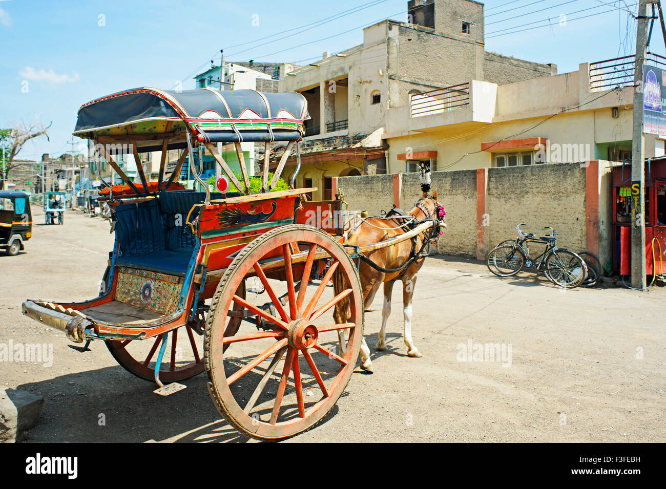 horse cart Bijapur Karnataka India Stock Photo Alamy