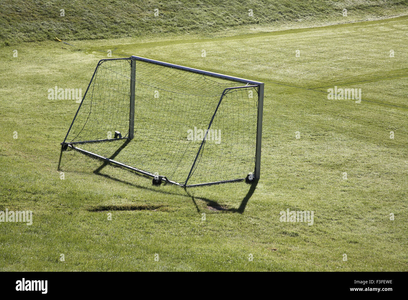 Football goal net, Gothenburg, Vastra Gotaland County, Sweden, Nordic countries, Europe Stock Photo
