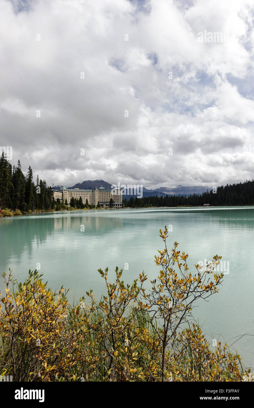 Lake louise banff flowers hires stock photography and images Alamy