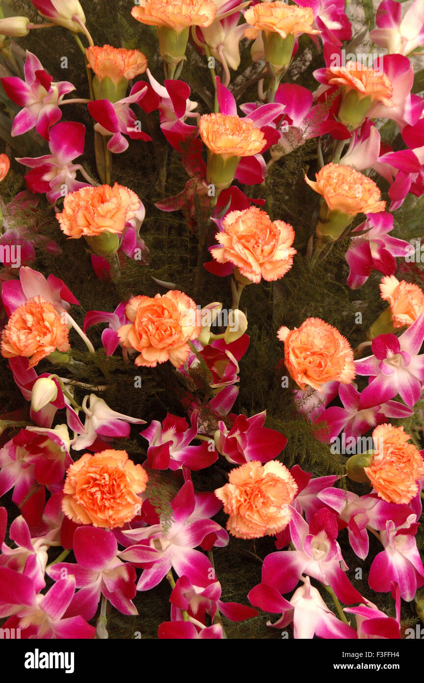Flowers arrangement, India, Asia Stock Photo
