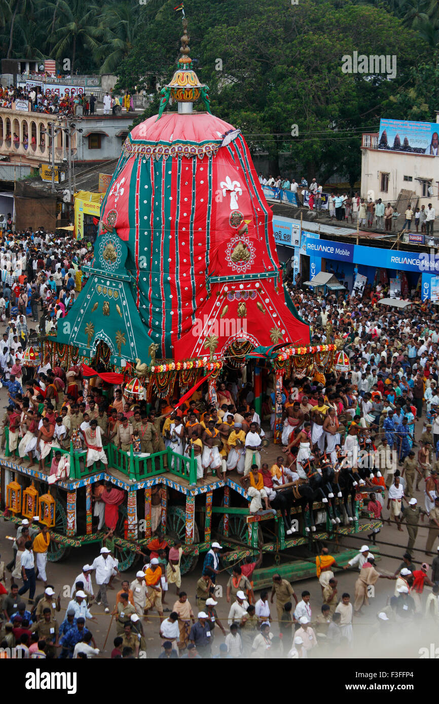 Rath yatra or Cart festival of Jagannath ; Puri ; Orissa ; India Stock