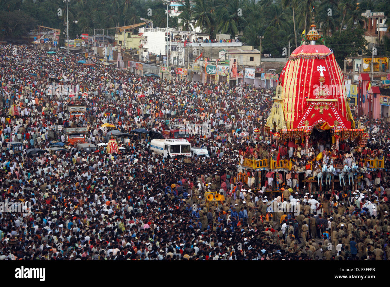Rath yatra or Cart festival of Jagannath ; Puri ; Orissa ; India Stock